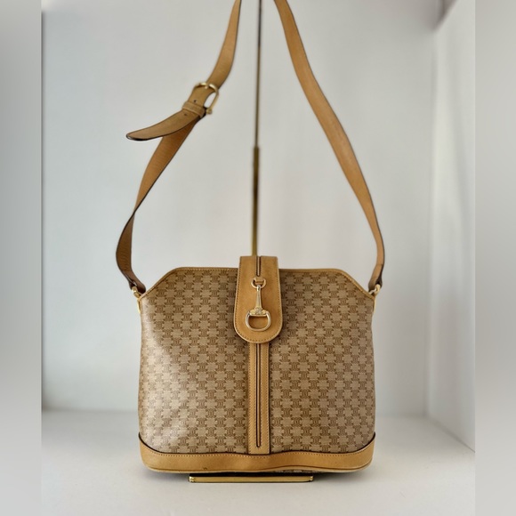 Vintage Celine Crossbody Horsebit Hardware Blonde Macadam - Picture 8 of 14